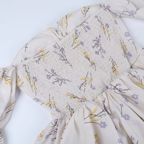 Tiered Ruffle Off The Shoulder Floral Corset Style Dress - Picture 8 of 12